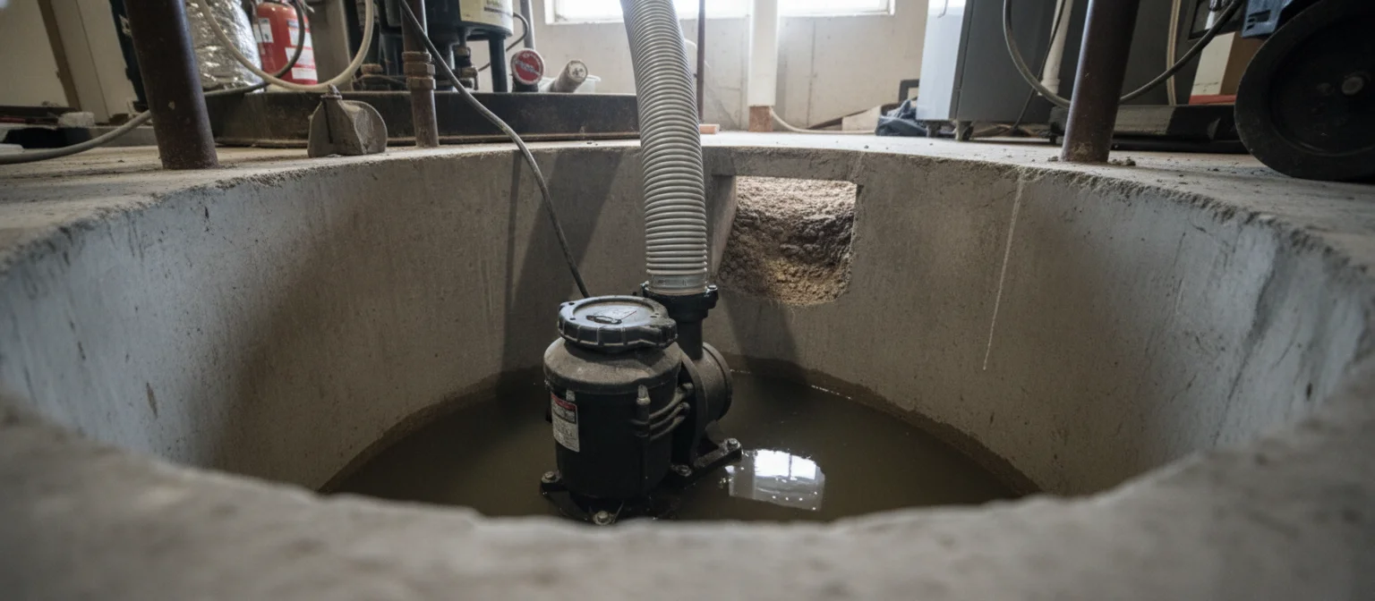 Sump Pump vs Gravity Drain for NC Foundations - NC Grade and Haul infographic.