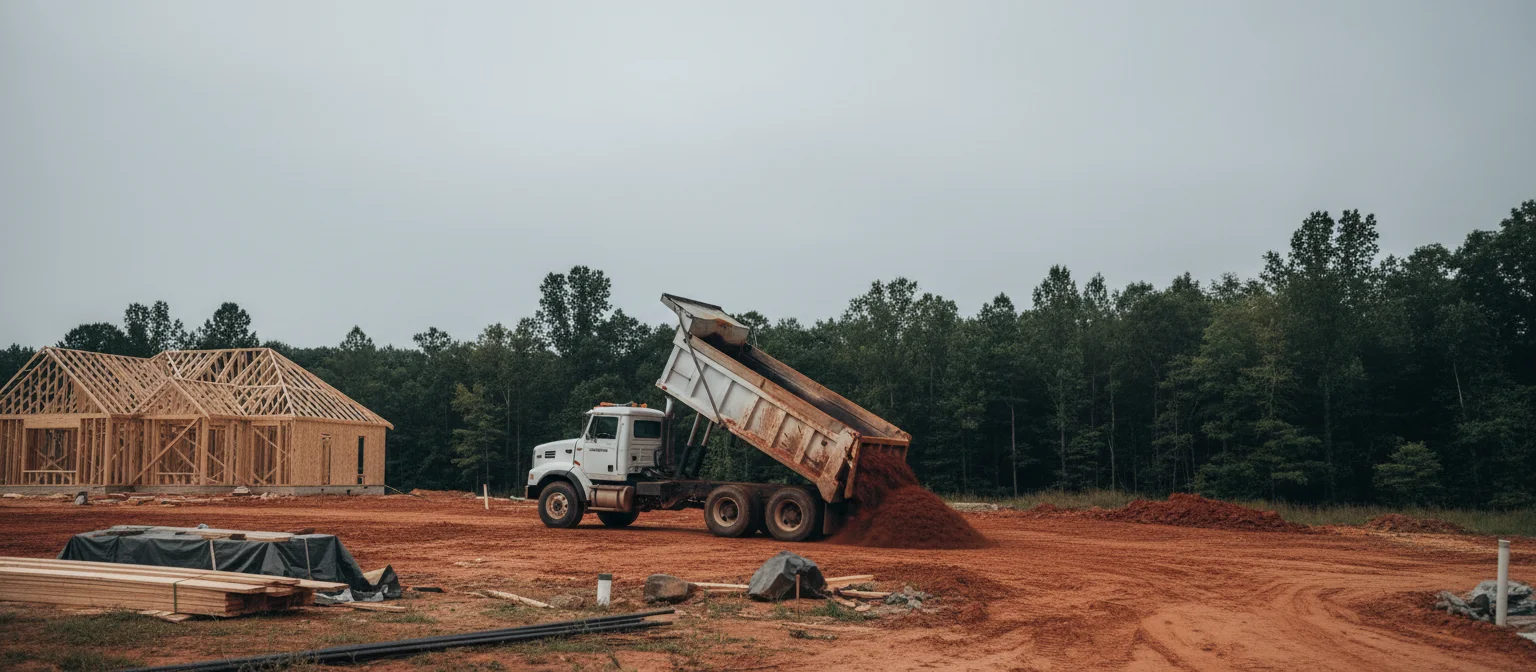 Fill Dirt Hauling in NC: Topsoil, Structural Fill, and NC Red Clay Explained