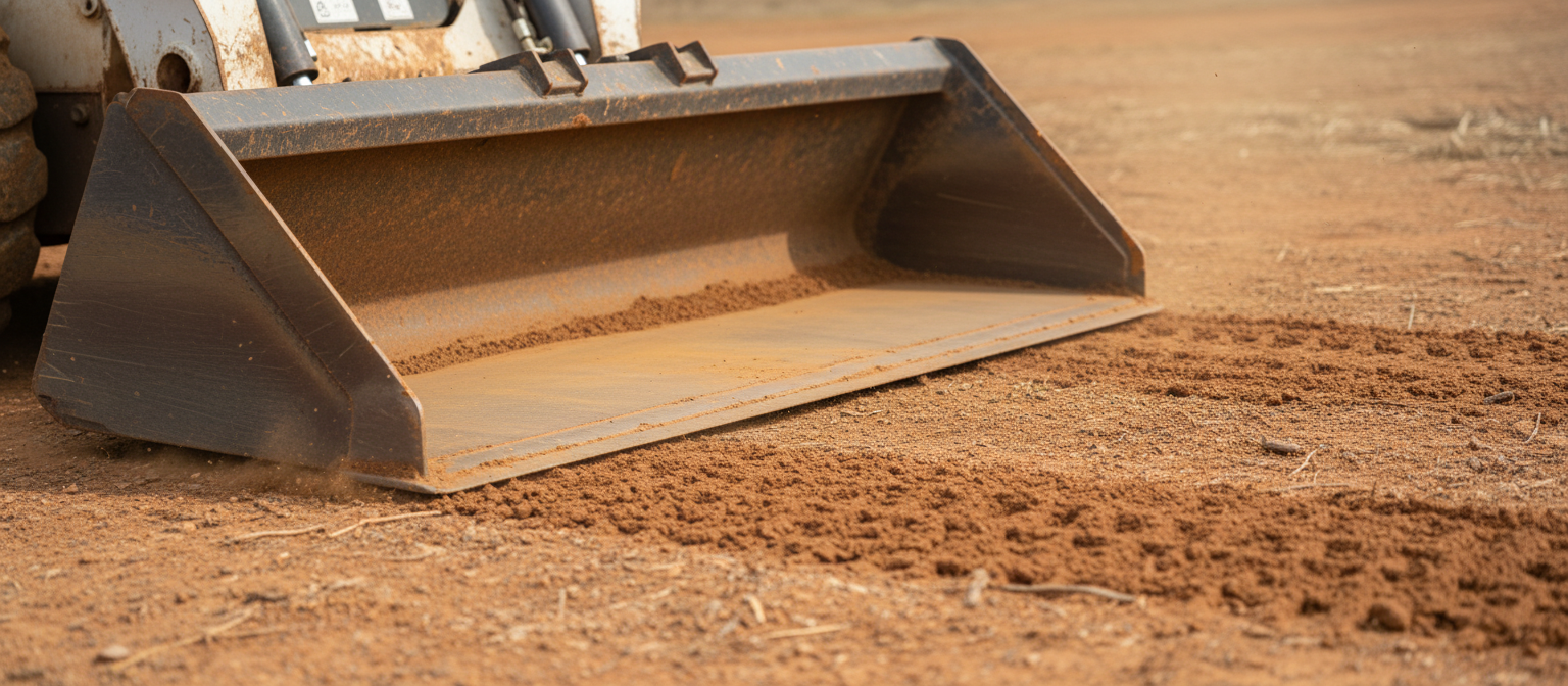 Float the bucket heel technique smoothing red NC clay close-up