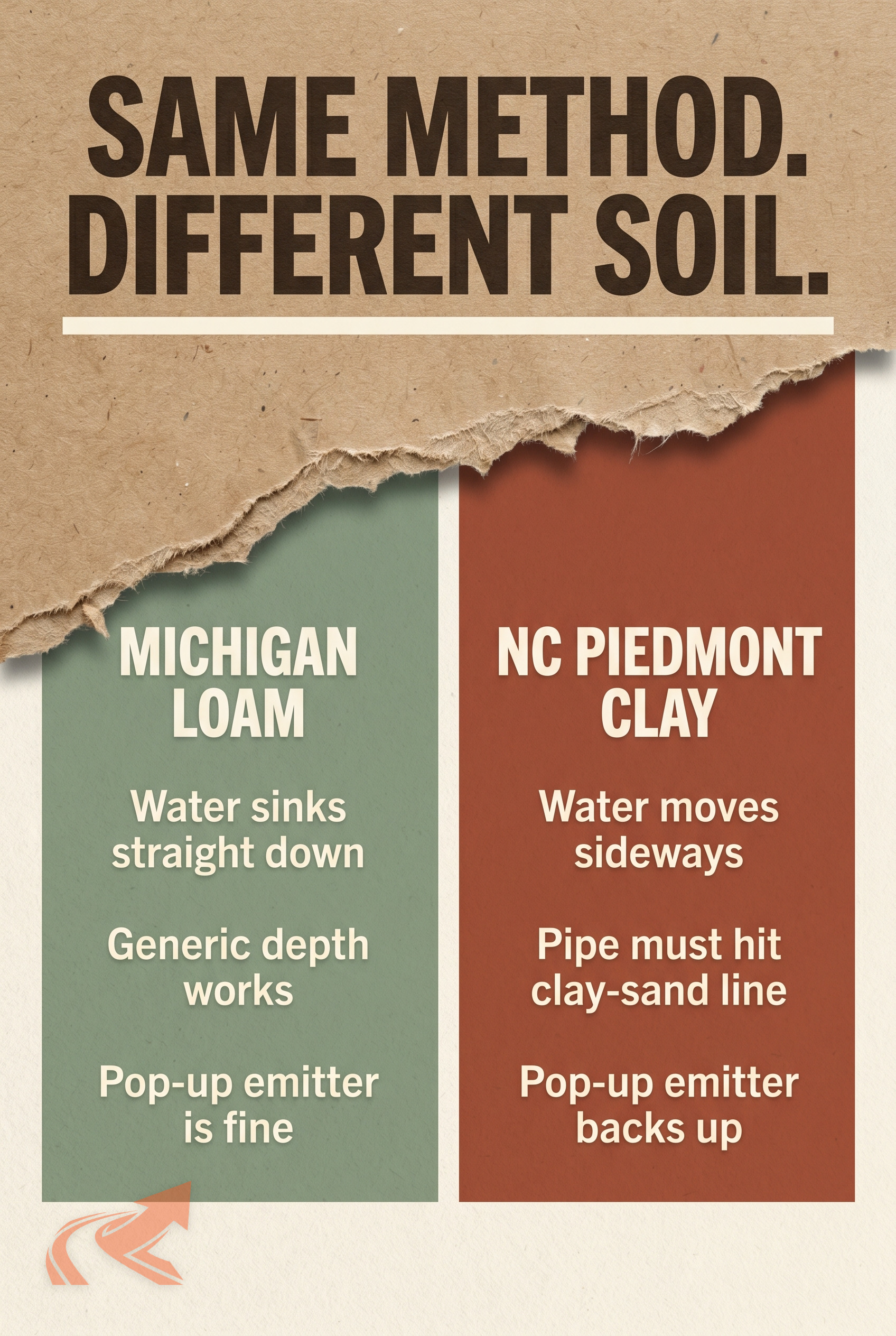 French Drain Man (Michigan): What Works in NC, What Doesn't - NC Grade and Haul infographic.